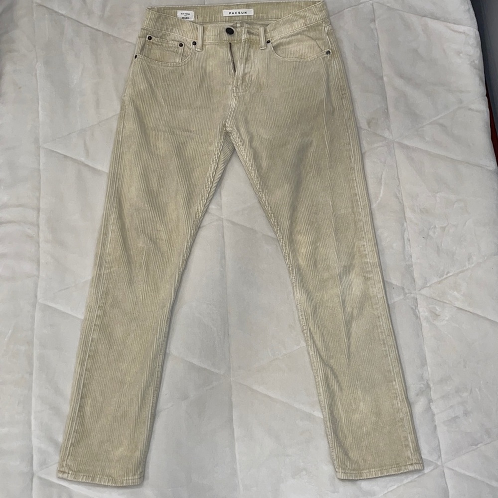 Corduroy Khaki slim taper PacSun pants